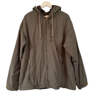 Red Head grey soft shell full zip hooded jacket size XL